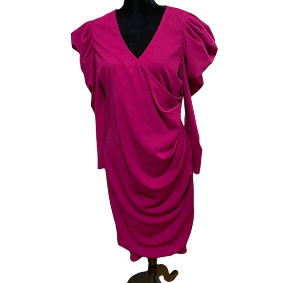 NWT Show Me How To Love Dress - Magenta - Picture 5 of 5